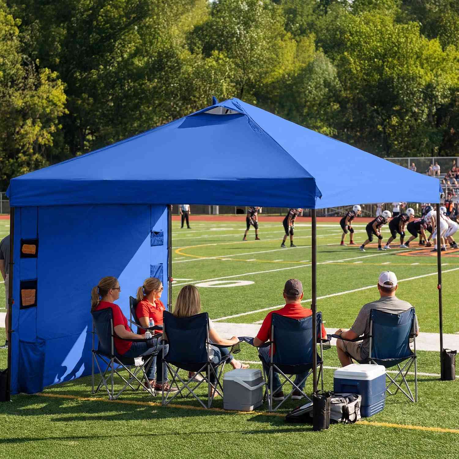 10x10 ft one-touch pop-up luifeltent met zijwand