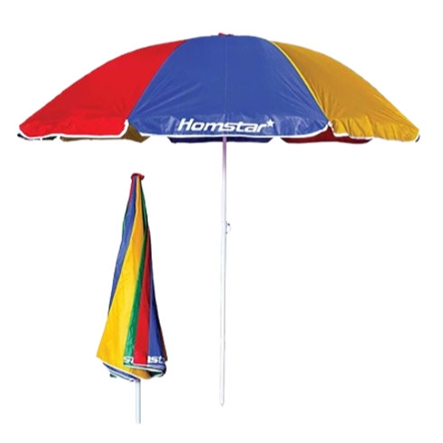 Draagbare kleurrijke strandparaplu van 2 meter