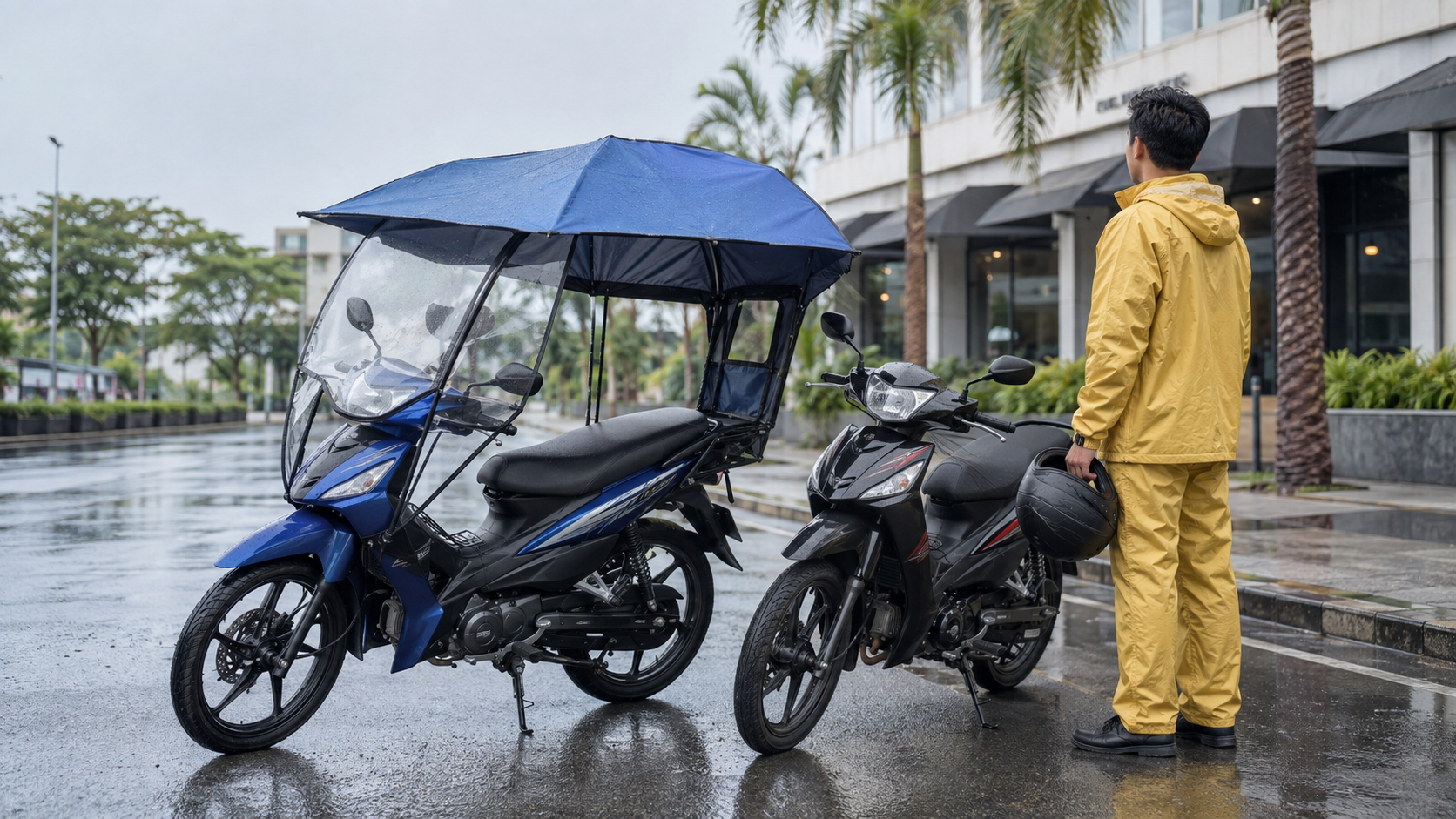Motorparapluluifel versus regenpak: wat werkt beter?