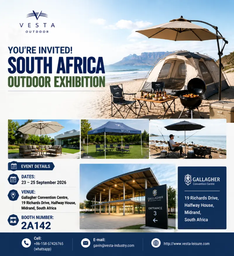 VESTA OUTDOOR presenteert innovatieve oplossingen voor buitenleven op de Zuid-Afrikaanse Chinese merkbeurs 2026