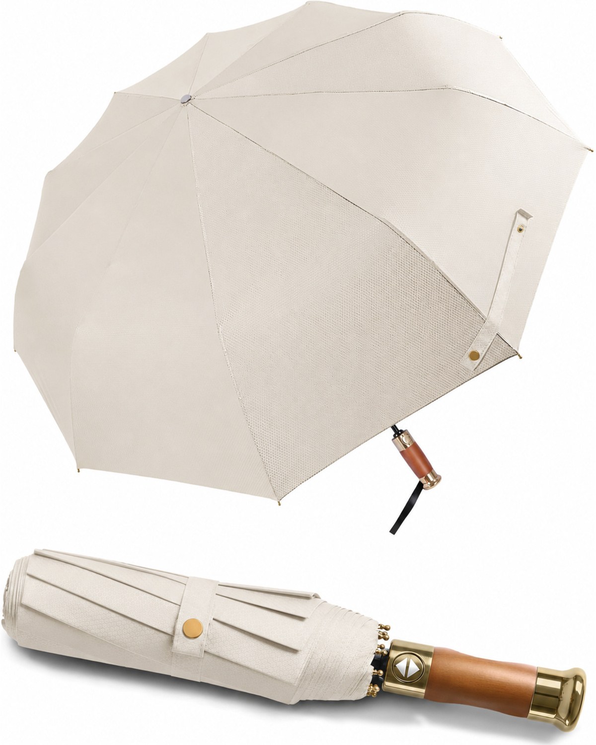 45 inch oversized automatische open en gesloten reisparaplu Houten handvat