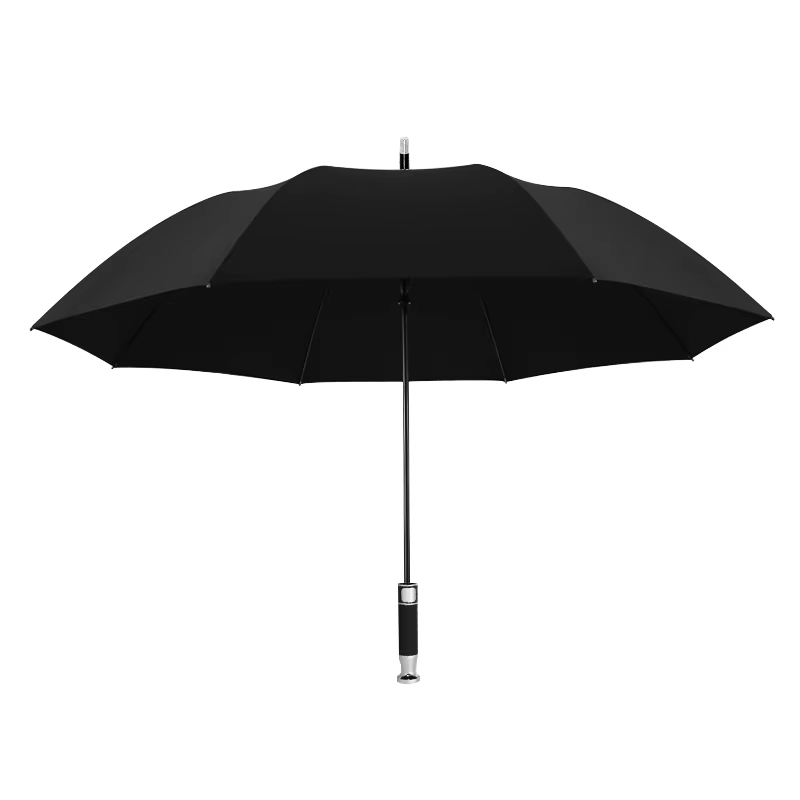 Op maat gemaakte golfparaplu met dubbele luifel van 120 cm en recht handvat
