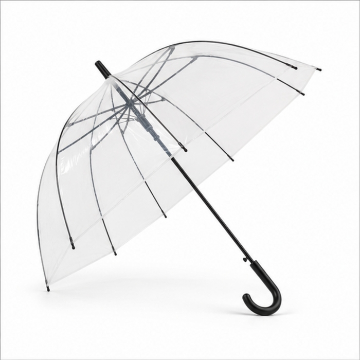 Op maat gemaakte 23-inch transparante PVC vogelkooiparaplu