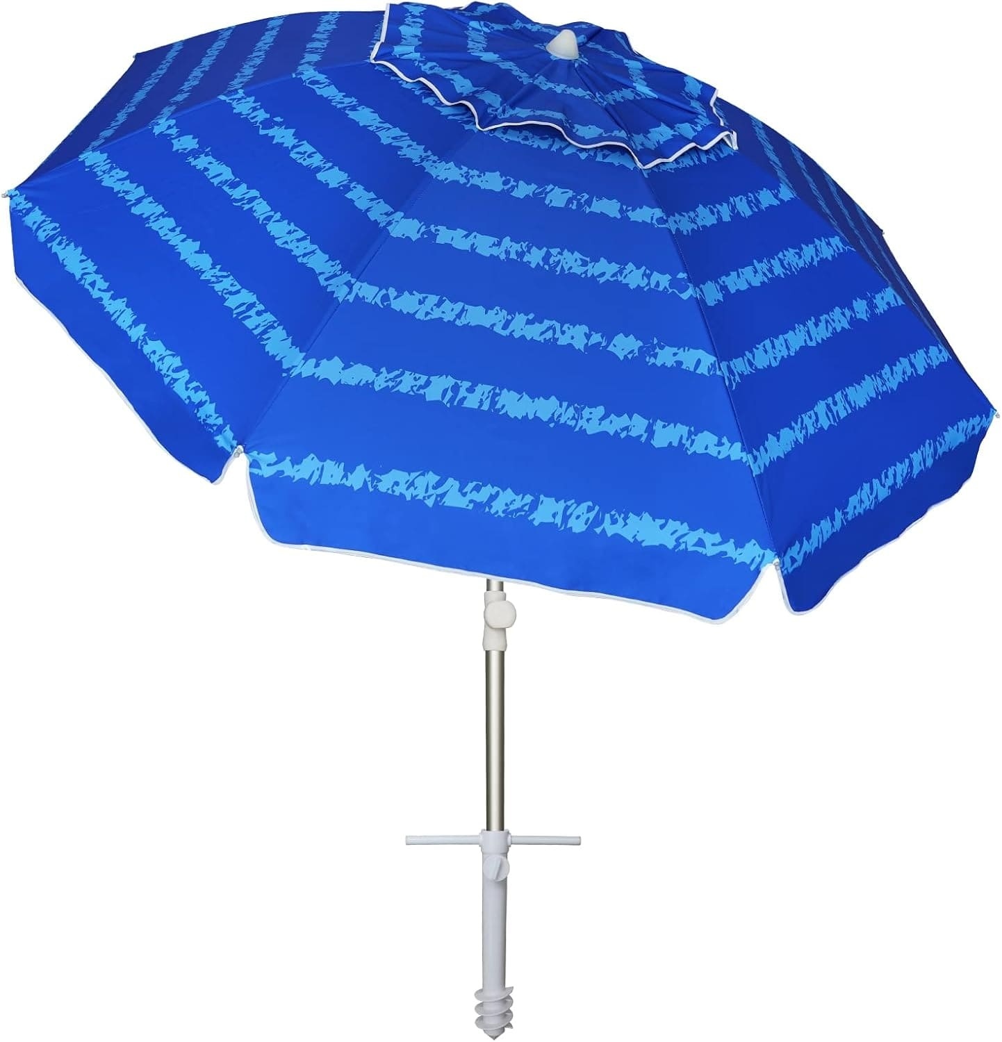 Op maat gemaakte geventileerde strandparasol met zandanker