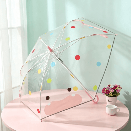 Leuke 3D oor transparante kinderparaplu