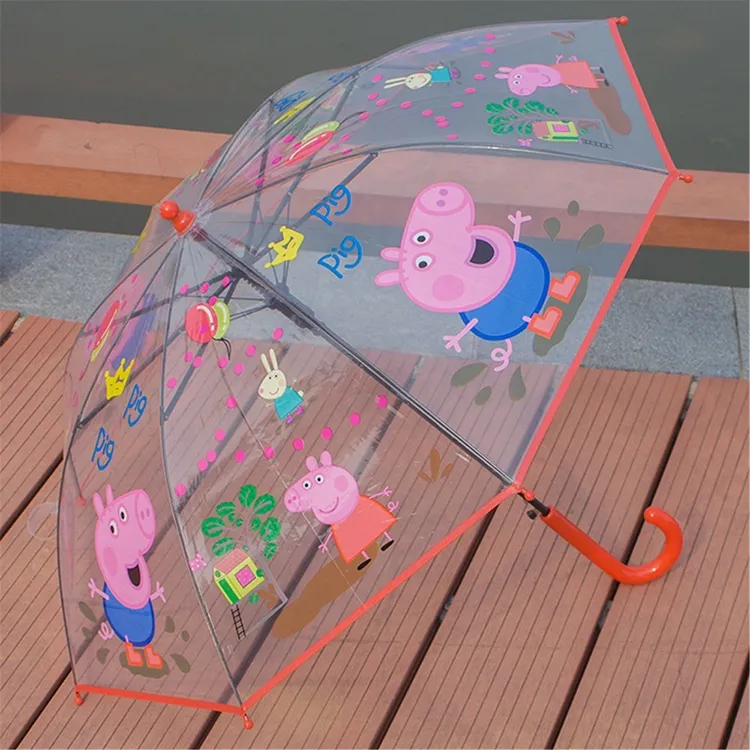 Peppa Pig Auto transparante kinderen paraplu