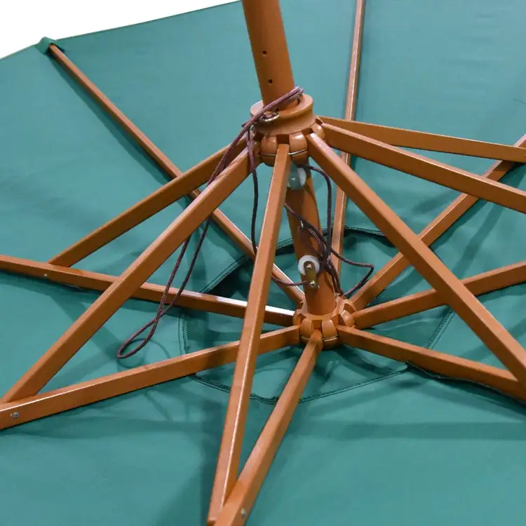 Grote houten tuinparaplu