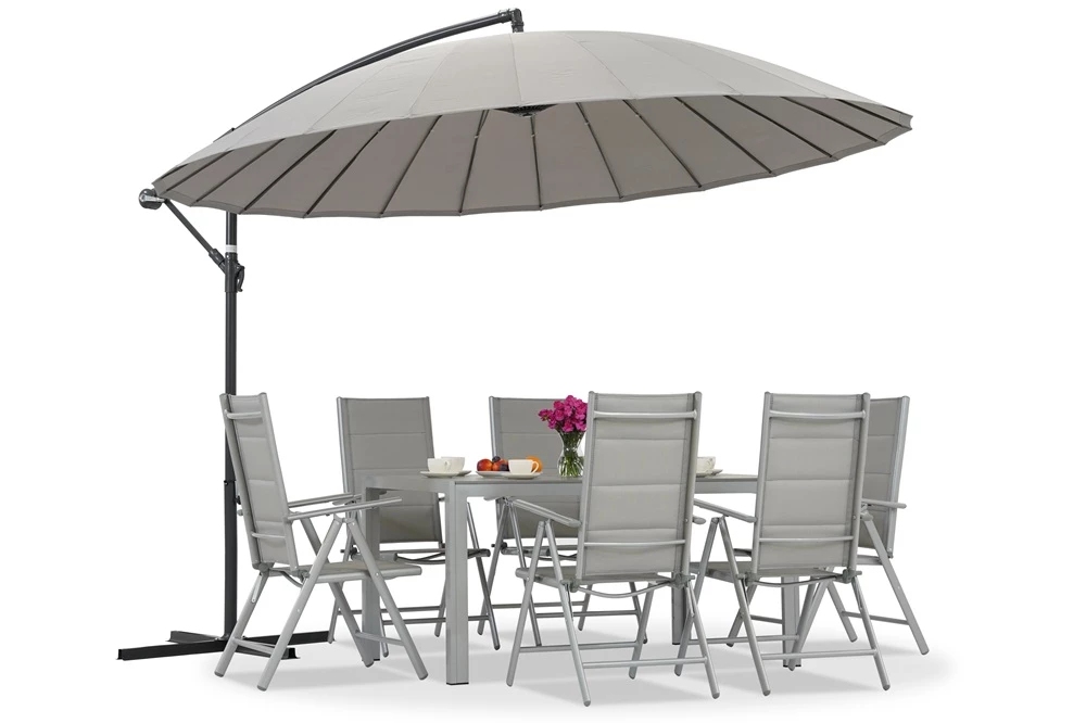Terrasparasol, diameter 3 meter, antraciet