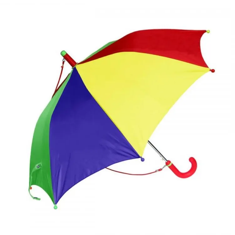 Regenboogkleur automatische kinderparaplu